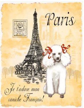 ПАРИЖ - пудель, париж, эйфелева башня - оригинал