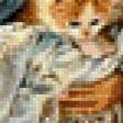 Предпросмотр схемы вышивки «Ангел с котенком» (№544376)