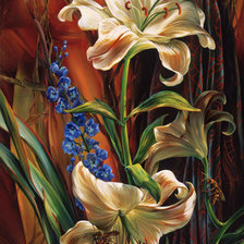 Оригинал схемы вышивки «цветок лилейник» (№545050)