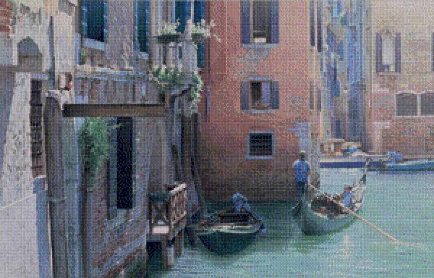Венецианский пейзаж - венеция, вода, пейзаж - предпросмотр