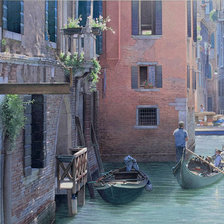 Оригинал схемы вышивки «Венецианский пейзаж» (№546053)