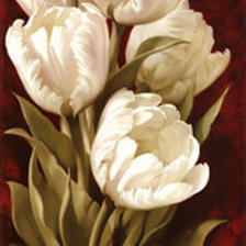 Оригинал схемы вышивки «белые тюльпаны» (№546149)