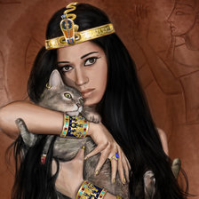 Оригинал схемы вышивки «богиня кошек баст» (№546749)