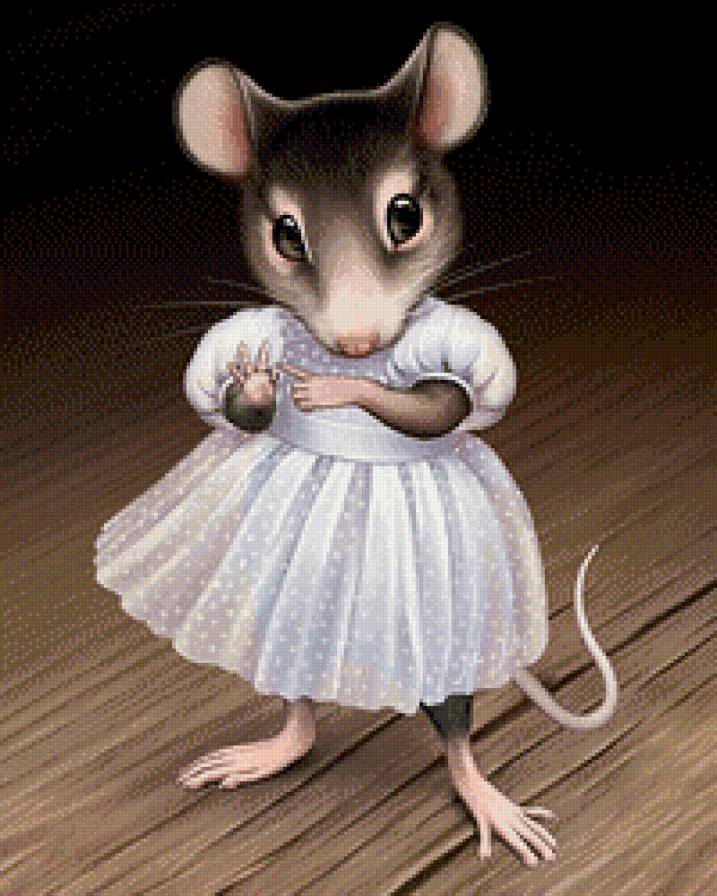 Мышка-балеринка - животные, балерина, мышка - предпросмотр