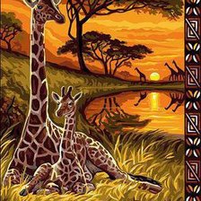 Оригинал схемы вышивки «жирафы» (№553664)