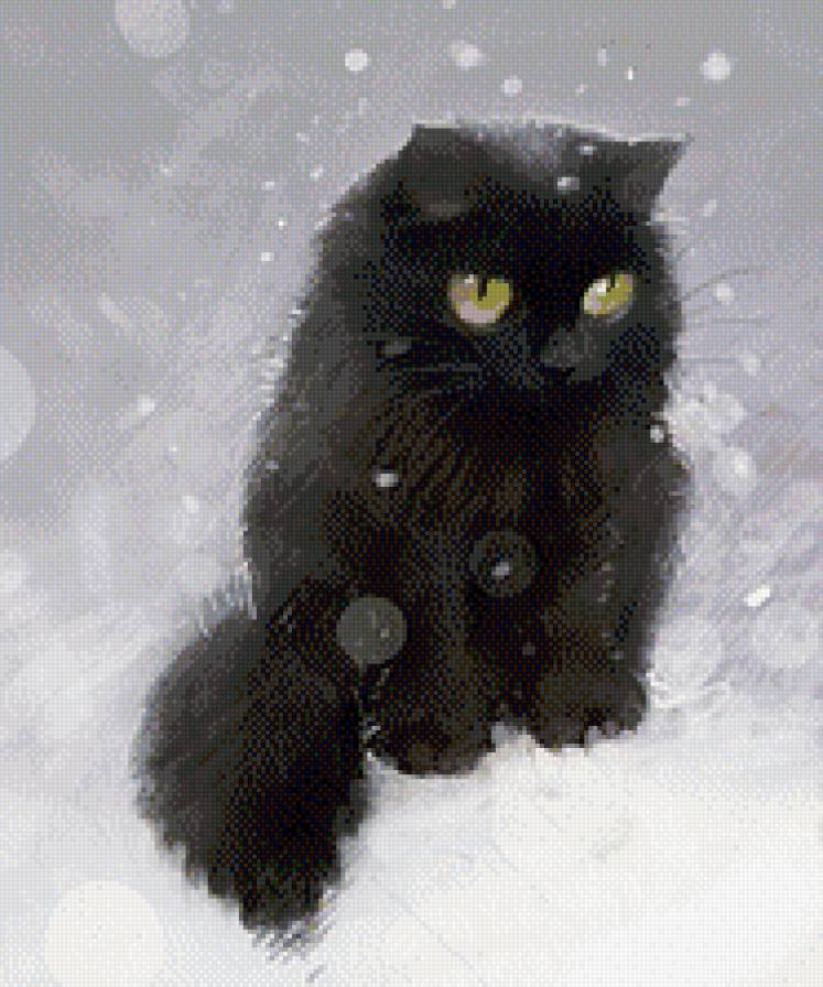 Снежный кот - зима, снег, кот - предпросмотр