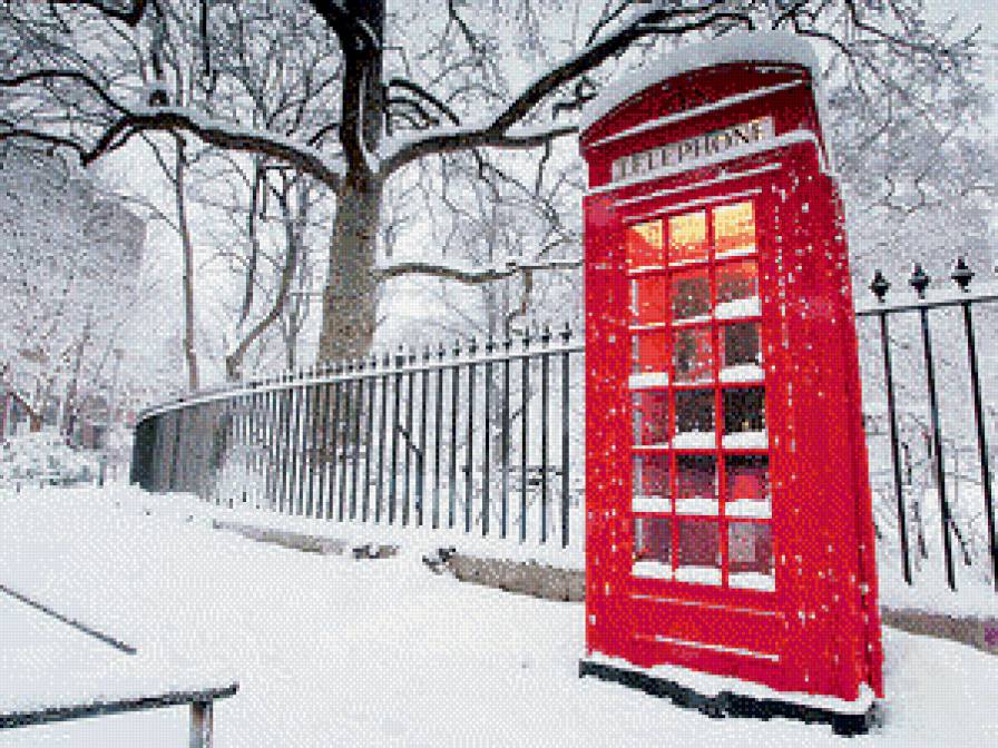Лондон - монохром, лондон, зима, города - предпросмотр