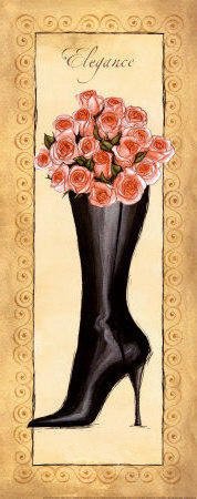Сапог 1 - обувь, диптих, сапоги, розы, цветы - оригинал