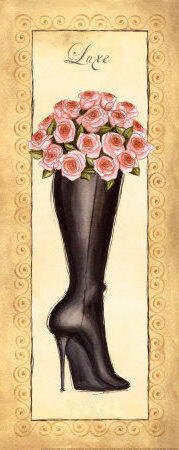 Сапог 2 - сапоги, диптих, цветы, розы, обувь - оригинал