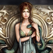 Схема вышивки «повелительница змей»