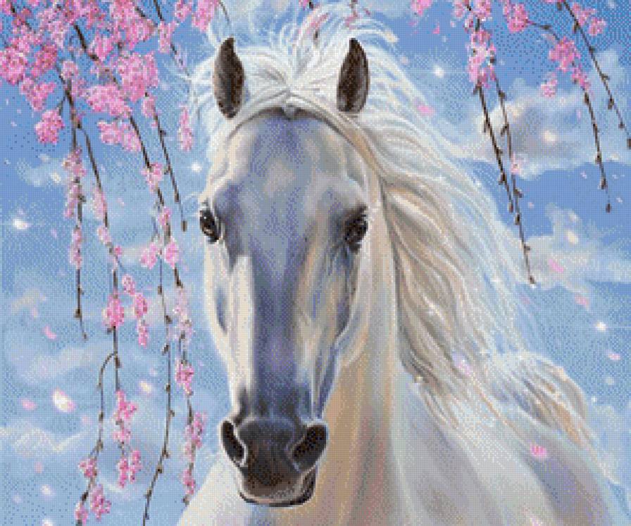 Белая лошадь - предпросмотр
