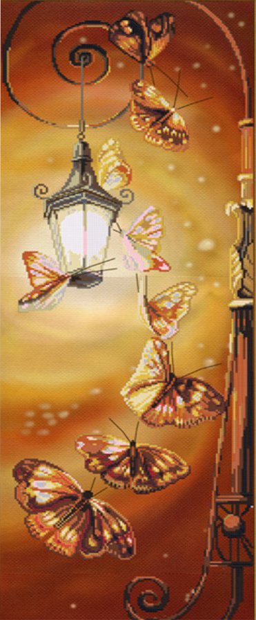 Бабочки - бабочка, фонарь, бабочки - оригинал