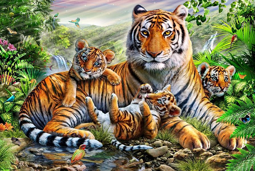 Тигры - семья, тигры - оригинал