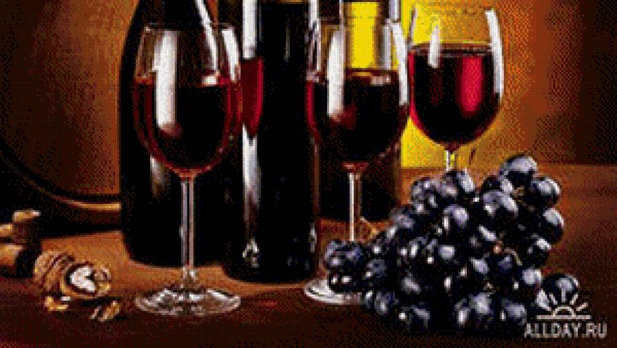 №556783 - натюрморт, вино, фрукты - предпросмотр