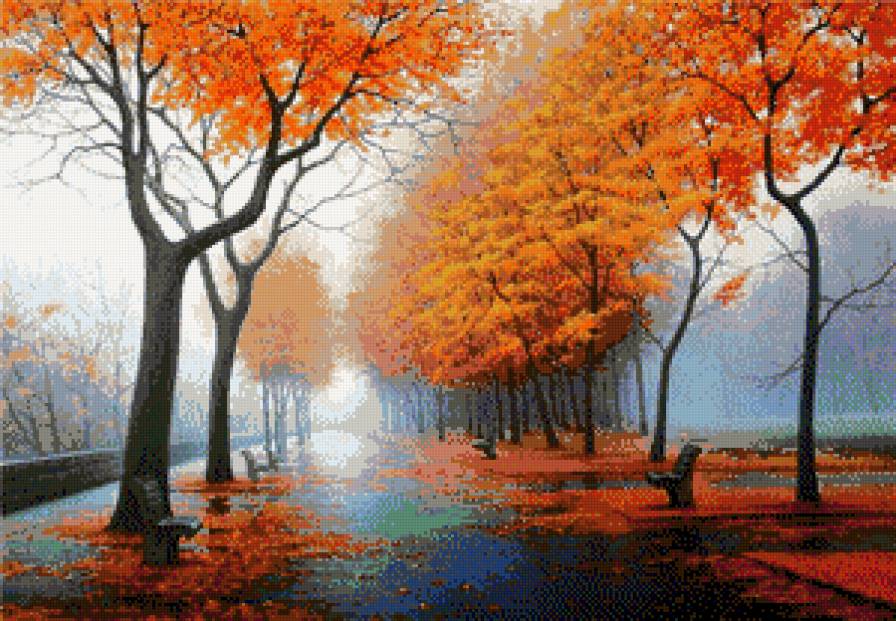 Осень - парк, деревья, аллея, осень - предпросмотр