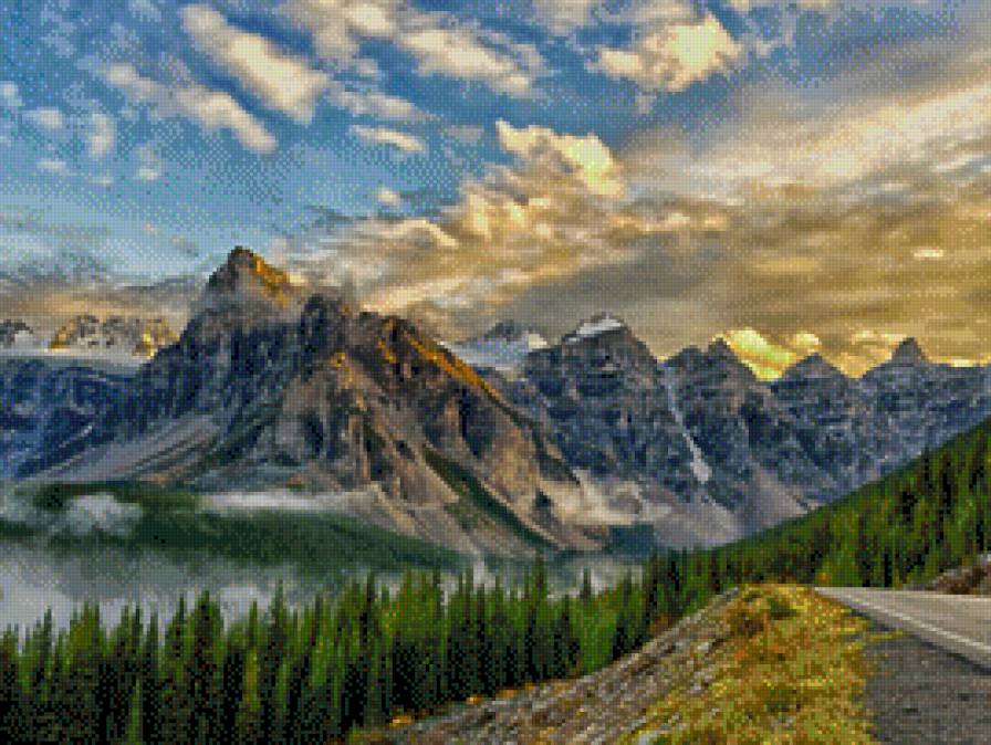 Канада - долина десяти пиков - долина, горы, канада - предпросмотр