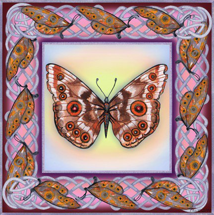 Вариант для подушки "Бабочка" - подушка, бабочки - оригинал