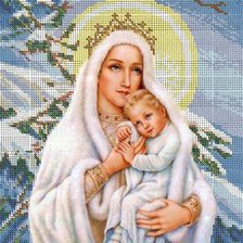 Схема вышивки «снежная Божья мать»