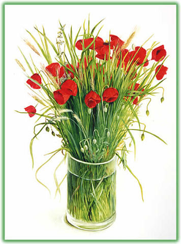 маки - букет, ваза, цветы - оригинал