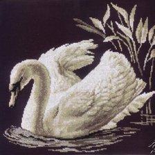 Оригинал схемы вышивки «Лебедь» (№560344)