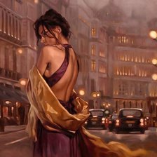 Девушка на вечерней улице