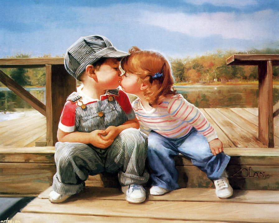 Первый поцелуй - дети - оригинал