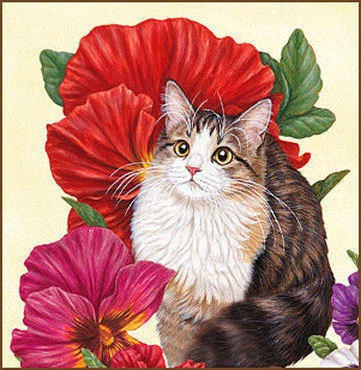 цветочный кот - котики - оригинал