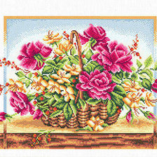 Схема вышивки «корзтнка с цветами»