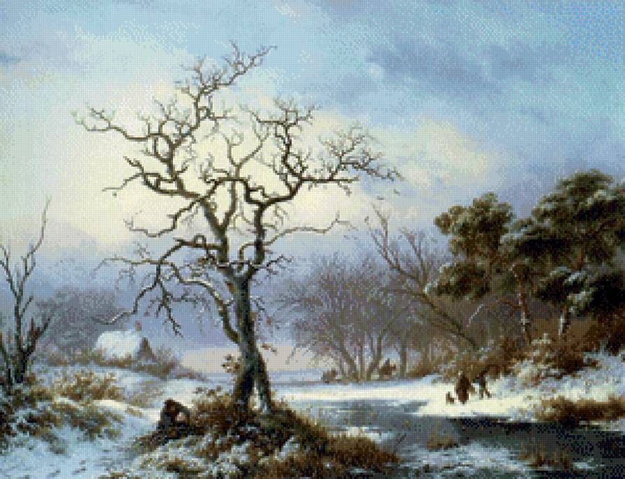 михаил сатаров 38 зимний день - лес, зима, снег, картина, пейзаж, михаил сатаров, природа - предпросмотр