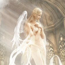 Схема вышивки «Белый ангелё»