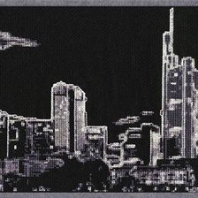 Схема вышивки «город ночью»