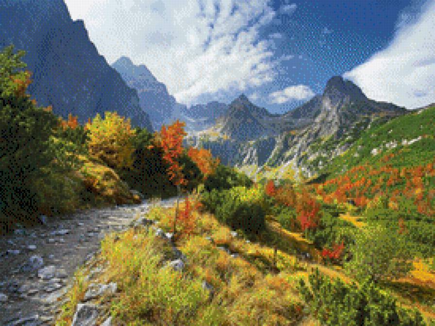 Осень в горах - осень, горы, пейзаж - предпросмотр