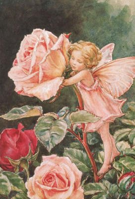 розовый ангелочек - картина фэнтэзи - оригинал