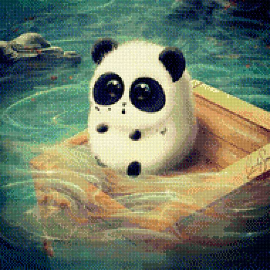 Панда *0* - вода, милота, животные, панда - предпросмотр