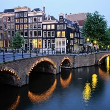 вечерний Амстердам