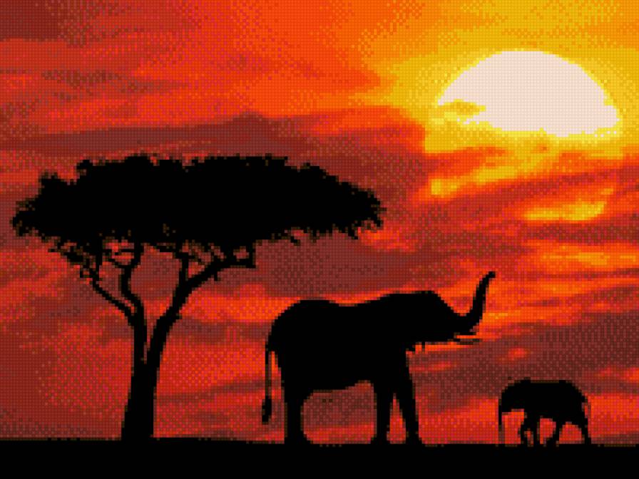 слон - слон, африка - предпросмотр