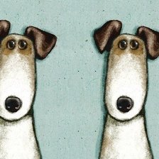 Оригинал схемы вышивки «рисованные собаки» (№574380)
