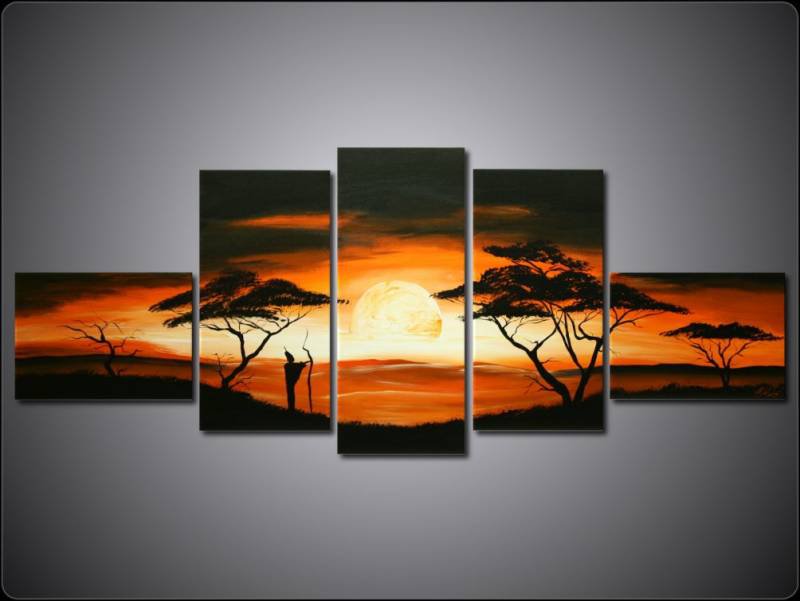 Полиптих "Закат" - закат, африка, пейзаж - оригинал