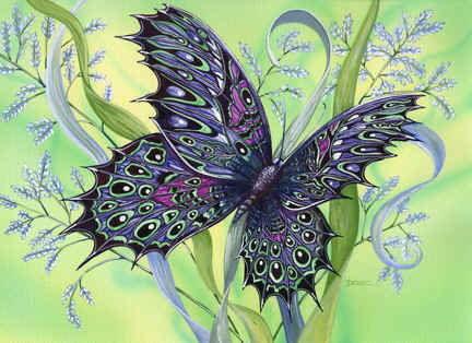 Серия "Бабочки" - цветы, бабочки - оригинал