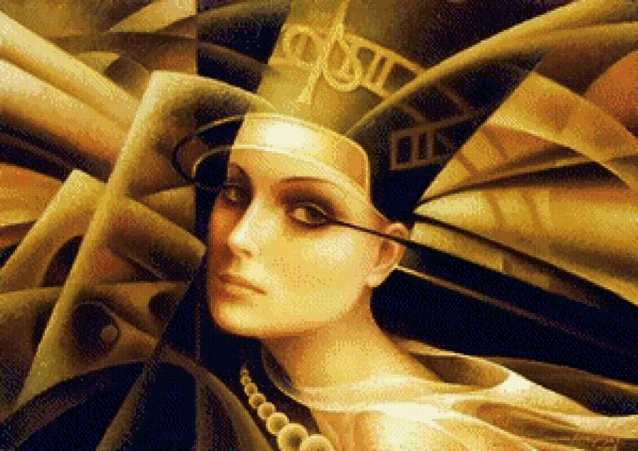 Нефертити - египет, восток, девушка, абстракция - предпросмотр