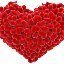 Оригинал схемы вышивки «сердце из сердечек» (№580579)