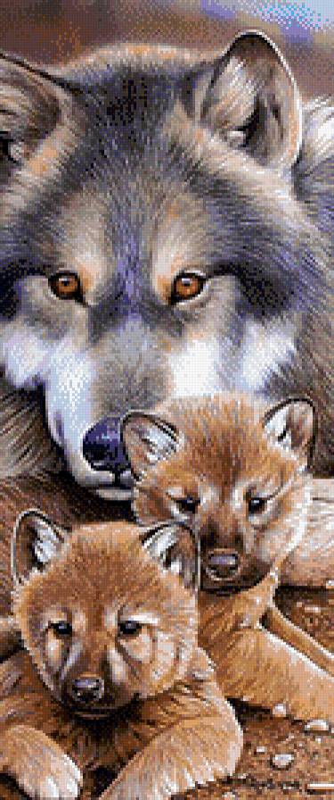Волчица и волчатки - предпросмотр