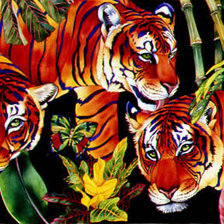 Оригинал схемы вышивки «тигры» (№582036)