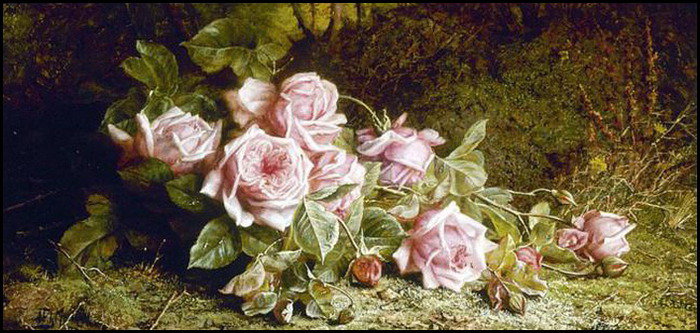 John F.Marschall - roze w malarstwie - оригинал