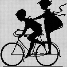 Оригинал схемы вышивки «на велосипеде» (№582825)