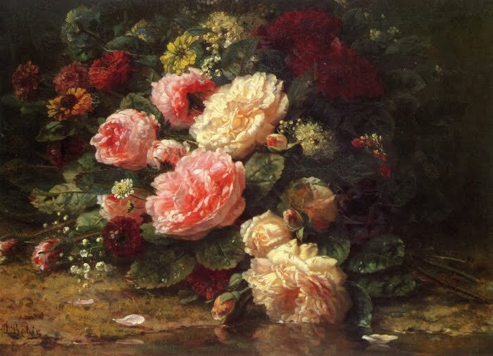 Jean Baptiste Robie - roze w malarstwie - оригинал