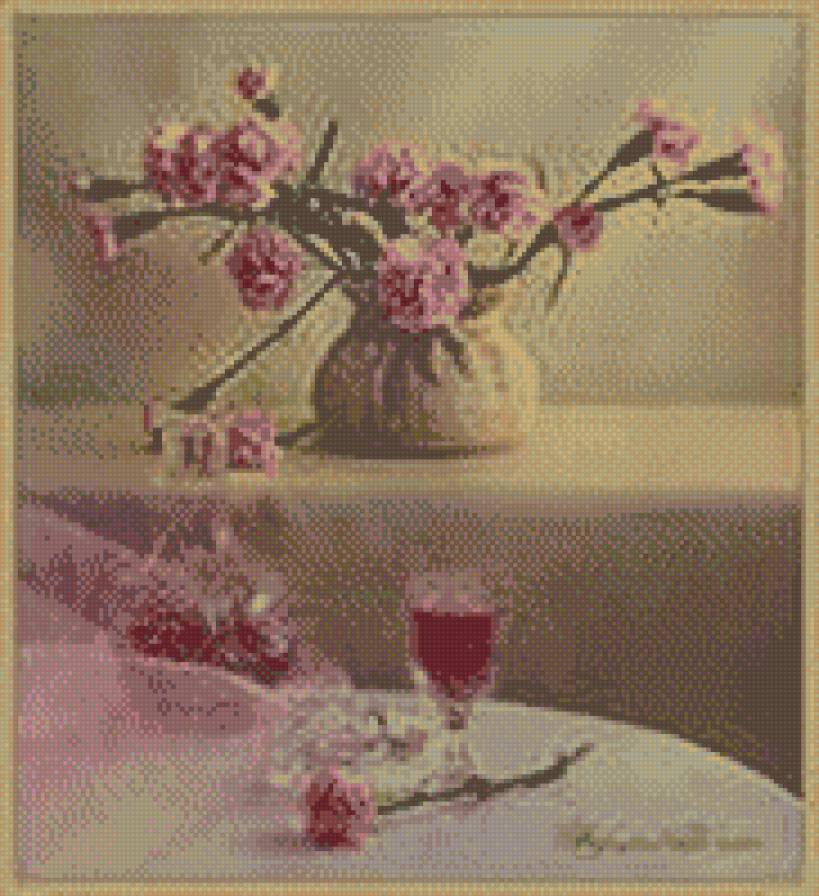 НЕЖНЫЕ ЦВЕТЫ - натюрморт, цветы, вазы - предпросмотр