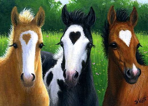 Красавицы-лошадки - лошади, животные - оригинал