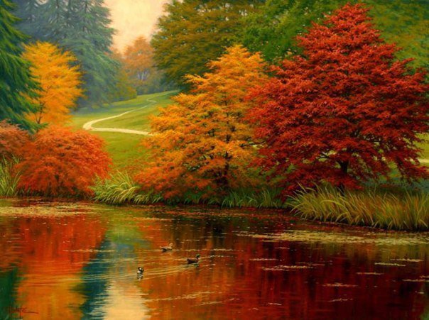 Осень.Чарльз Уайт - чарльз уайт, живопись, пейзаж - оригинал