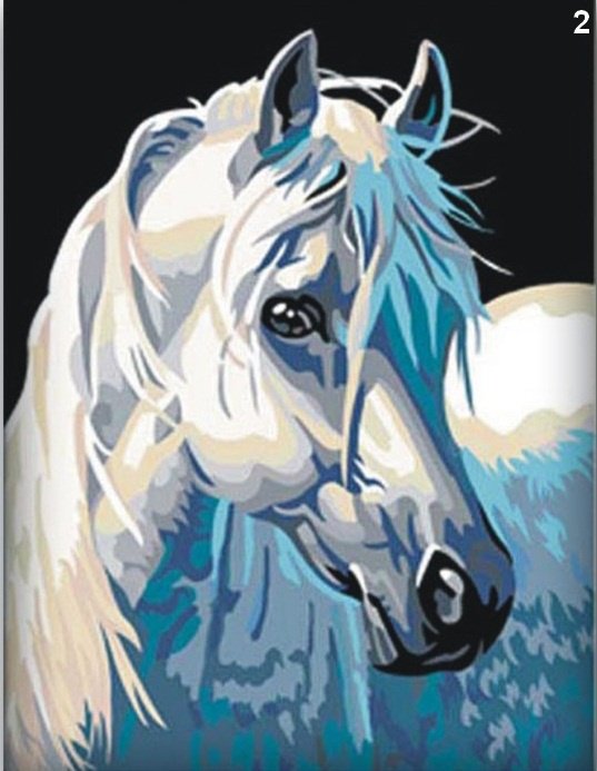 Белый конь - животные, лошади - оригинал
